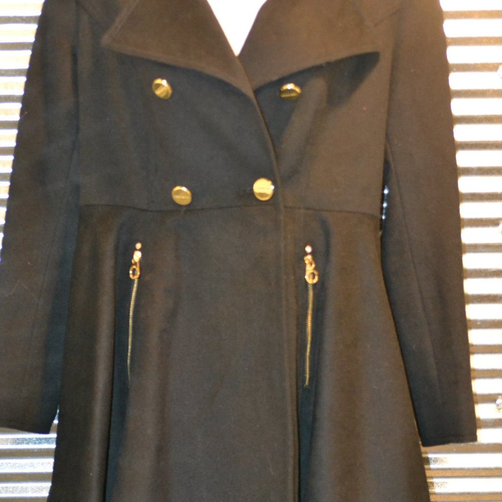 Laundry Shelli Segal Fit & Flare Wool Blend Black